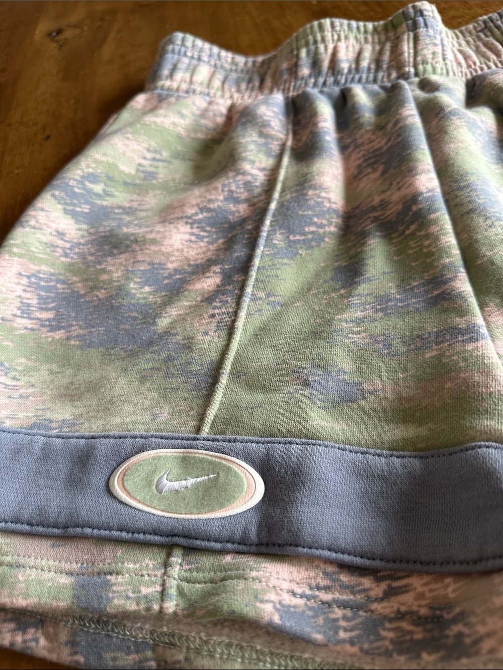 Nike woman Camo Shorts - Pastel Green, Light Pink, Blue-Gray